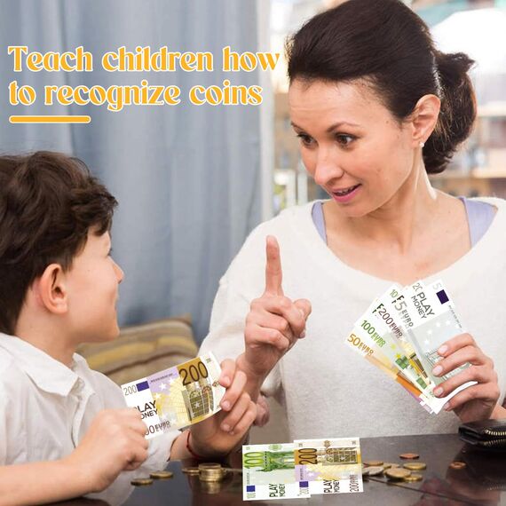 Spielgeld Kinder 175 Blätter, 5/10/20/50/100/200/500 Learning Resources Spielgeld Set, Geldscheine, für Rollenspiele, zum Rechnen und Lernen
