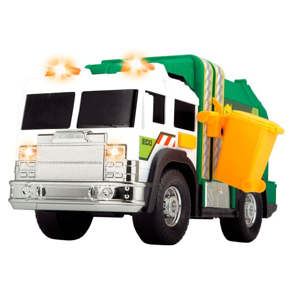 Dickie Toys – Recycle Truck – 30cm großes Müllauto mit beweglicher Tonne, Licht und Sound, für Kinder ab 5 Jahren, Müllabfuhr Spielzeugauto