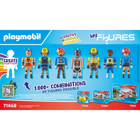 PLAYMOBIL Action Heroes 71468 My Figures Feuerwehr, kreatives Spielvergnügen mit individuellen Figuren und abnehmbaren Zubehörteilen, variationsreiches Spielzeug für Kinder ab 5 Jahren