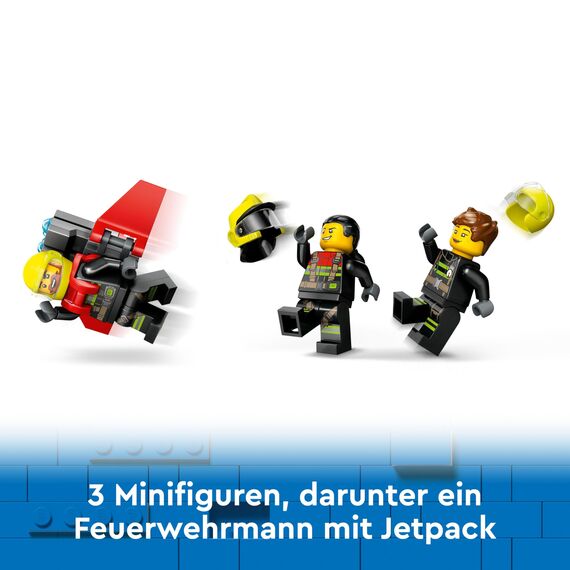 LEGO City Fire Rescue Plane Toy for 6 Plus Year Old Boys, Girls and Kids Who Love Imaginative Play, Airplane Emergency Vehicle Playset Includes 3 Minifigures, Birthday Gift Idea 60413