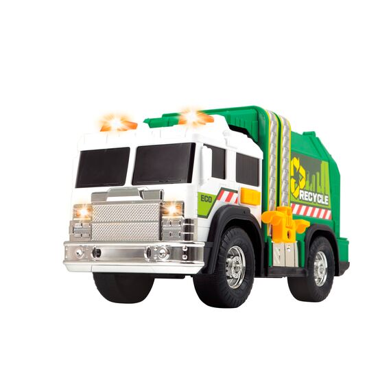 Dickie Toys – Recycle Truck – 30cm großes Müllauto mit beweglicher Tonne, Licht und Sound, für Kinder ab 5 Jahren, Müllabfuhr Spielzeugauto