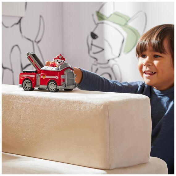 PAW PATROL, Feuerwehr-Auto mit Marshall-Figur (Sustainable Basic Vehicle/Basis Fahrzeug), Spielzeug für Kinder ab 3 Jahren