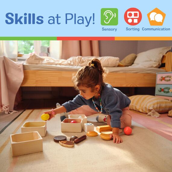 Melissa & Doug - Lebensmittelset aus Holz für die Kinderküche,, 21-teiliges Spielküchen- und Kaufladen-Zubehör, Für Kinder ab 2 Jahren