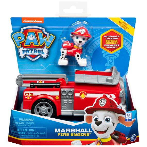 Spin Master PAW Patrol, Feuerwehr-Fahrzeug mit Marshall-Figur (Basic Vehicle/Basis Fahrzeug), Spielzeugauto, ab 3 Jahren