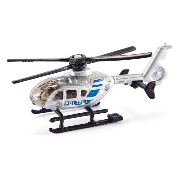 siku 0807, Polizei-Hubschrauber, Metall/Kunststoff, Silber, Drehbare Rotoren