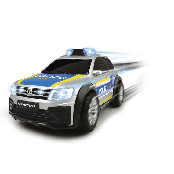 Dickie Toys VW Tiguan R-Line Polizeiauto (25 cm) mit Licht & Sound - Lizenziertes Polizei-SUV Spielzeug ab 3 Jahre, inkl. Batterien - 203714013