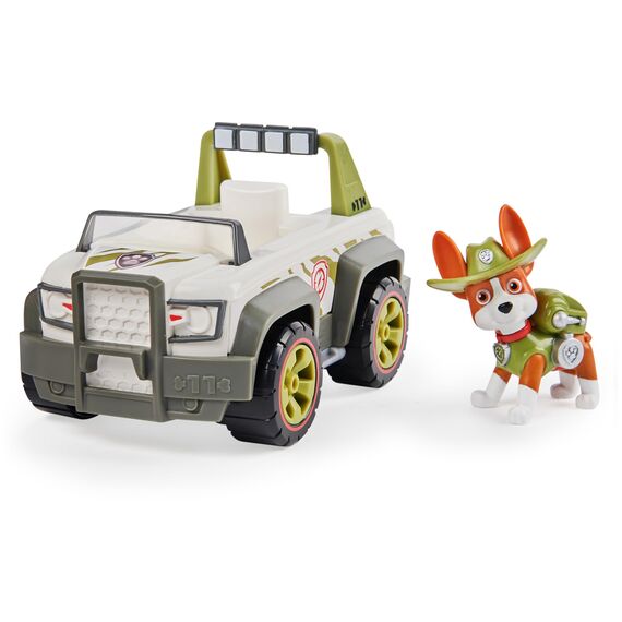 PAW PATROL, Jungle Cruiser mit Tracker-Figur (Sustainable Basic Vehicle/Basis Fahrzeug), Spielzeug für Kinder ab 3 Jahren