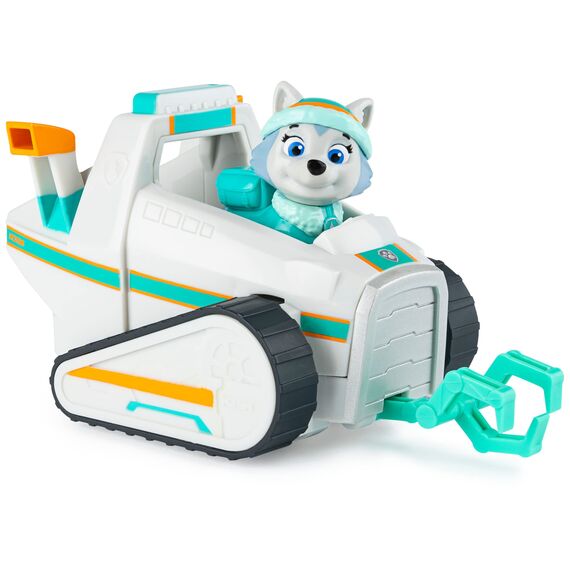 PAW PATROL, Schneeraupe-Fahrzeug mit Everest-Figur (Basic Vehicle/Basis Fahrzeug), Spielzeugauto, ab 3 Jahren