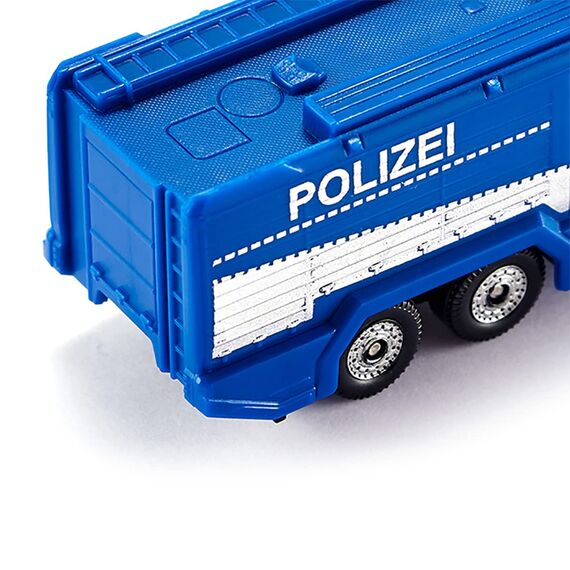 siku 1079, Polizei Wasserwerfer, Blau/Weiß, Schwenkbarer Wasserwerfer, Spielzeugfahrzeug für Kinder