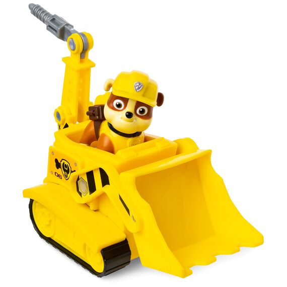 Spin Master PAW Patrol, Baustellen-Fahrzeug mit Rubble-Figur (Basic Vehicle/Basis Fahrzeug), Spielzeugauto, ab 3 Jahren