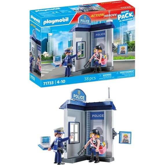 PLAYMOBIL Polizei Ermittlungszimmer | Polizei-Spielzeug | Abenteuer-Spielzeug für Kinder ab 4 Jahren | Fördert Rollenspiele & Kreativität | 71733
