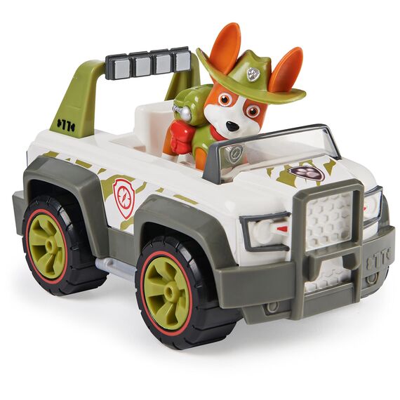 PAW PATROL, Dschungel-Fahrzeug mit Tracker-Figur (Basic Vehicle/Basis Fahrzeug), Spielzeugauto, ab 3 Jahren