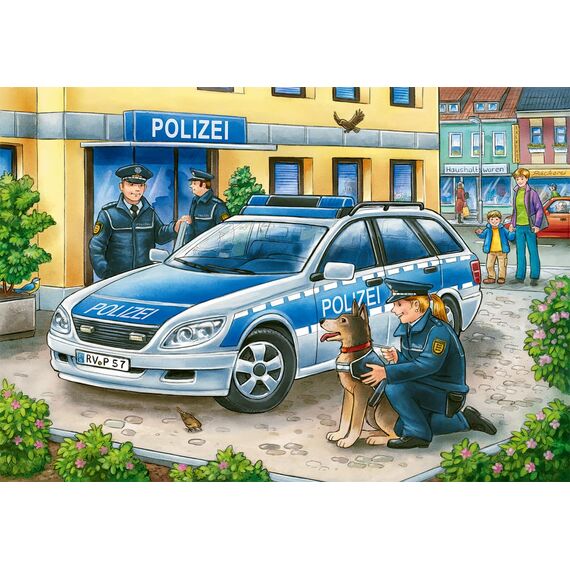 Ravensburger Kinderpuzzle - 07574 Polizei und Feuerwehr - Puzzle für Kinder ab 3 Jahren, mit 2x12 Teilen