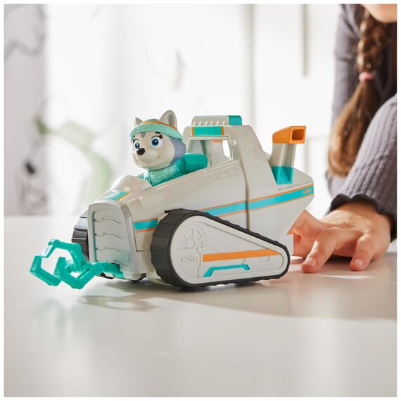 PAW PATROL, Schneemobil mit Everest-Figur (Sustainable Basic Vehicle/Basis Fahrzeug), Spielzeug für Kinder ab 3 Jahren