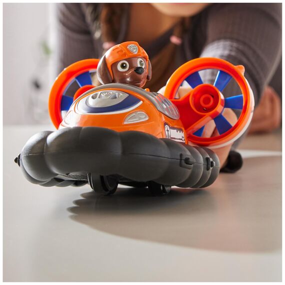 PAW PATROL, Luftkissenboot mit Zuma-Figur (Sustainable Basic Vehicle/Basis Fahrzeug), Spielzeug für Kinder ab 3 Jahren