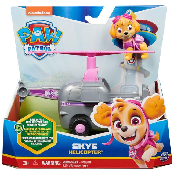 PAW PATROL, Helikopter mit Skye-Figur (Sustainable Basic Vehicle/Basis Fahrzeug), Spielzeug für Kinder ab 3 Jahren