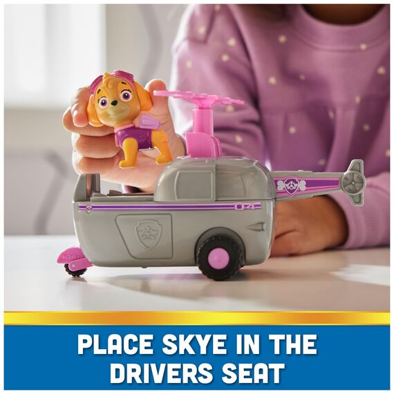 PAW PATROL, Helikopter mit Skye-Figur (Sustainable Basic Vehicle/Basis Fahrzeug), Spielzeug für Kinder ab 3 Jahren