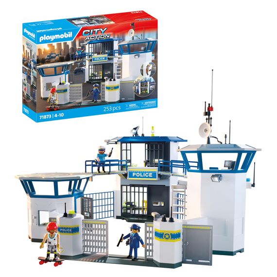 PLAYMOBIL | Action Heroes | Polizei-Kommandozentrale | Polizei-Spielzeug | Abenteuer-Spielzeug für Kinder ab 4 Jahren | Fördert Rollenspiele & Kreativität | Mit Spielfiguren & Zubehör | 71873