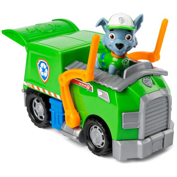 PAW Patrol, Recycling-Fahrzeug mit Rocky-Figur (Basic Vehicle/Basis Fahrzeug), Spielzeugauto, ab 3 Jahren