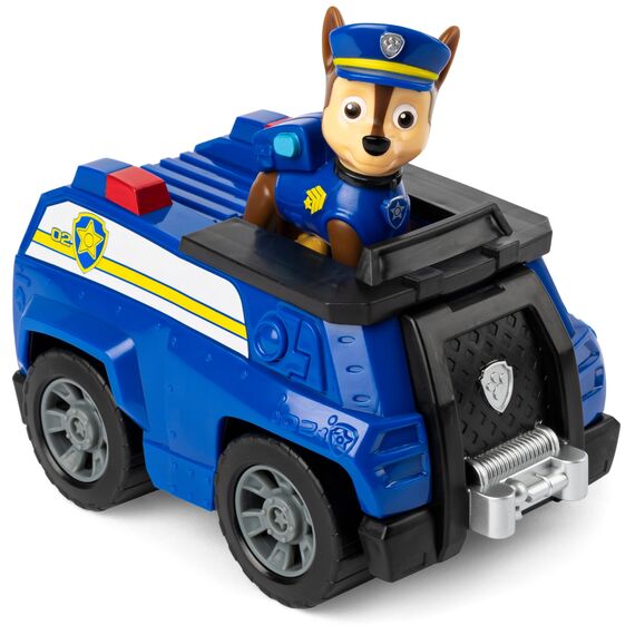 PAW PATROL, Polizei-Fahrzeug mit Chase-Figur (Basic Vehicle/Basis Fahrzeug), Spielzeugauto, ab 3 Jahren