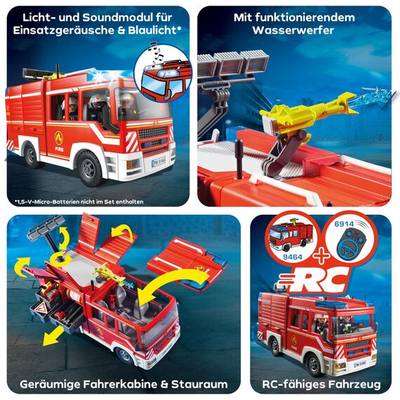 PLAYMOBIL City Action 9464 Feuerwehr-Rüstfahrzeug mit Licht und Sound, Ab 5 Jahren