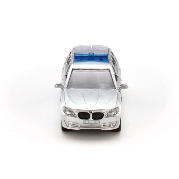 Siku 4366600 1401, Polizei-Streifenwagen, Metall/Kunststoff, Silber, Öffenbare Türen, Anhängerkupplung