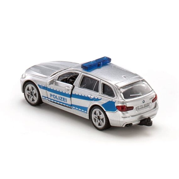 Siku 4366600 1401, Polizei-Streifenwagen, Metall/Kunststoff, Silber, Öffenbare Türen, Anhängerkupplung