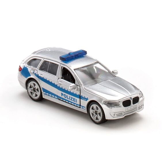 Siku 4366600 1401, Polizei-Streifenwagen, Metall/Kunststoff, Silber, Öffenbare Türen, Anhängerkupplung