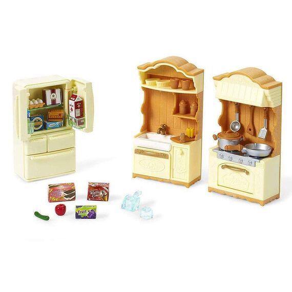 Sylvanian Families 5341 Landhaus Küche mit Kühlschrank - Puppenhaus Einrichtung Möbel