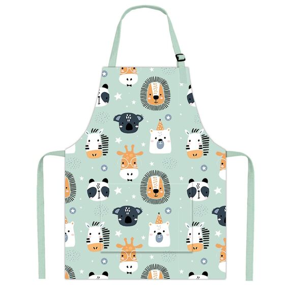 Pipoobear Schürze Kinder mit Taschen für 3-6 Jahre Junge Mädche, Verstellbar Kinderschürze Baumwolle Kinderschürzen für Küche Kochen Backen Malerei Grillen Garten Party Geschenk (Blau)
