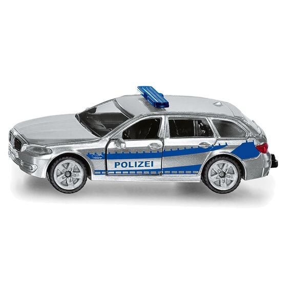 Siku 4366600 1401, Polizei-Streifenwagen, Metall/Kunststoff, Silber, Öffenbare Türen, Anhängerkupplung