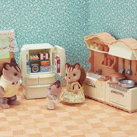 Sylvanian Families 5341 Landhaus Küche mit Kühlschrank - Puppenhaus Einrichtung Möbel