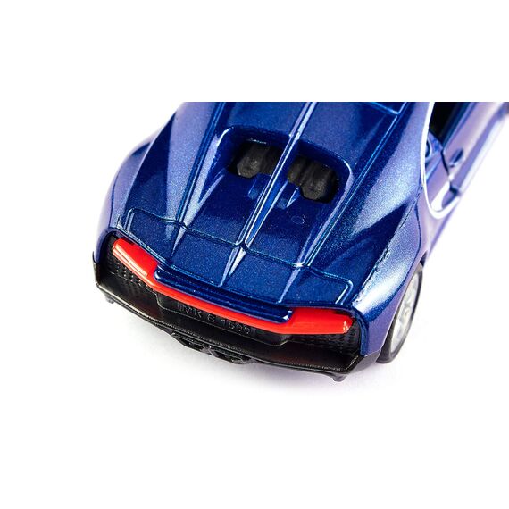 siku 1541, Bugatti Chiron Polizeiauto, Blau, Metall/Kunststoff, Bereifung aus Gummi, Öffenbare Türen