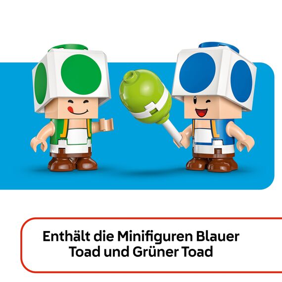 LEGO Super Mario Party bei Toads Haus - Interaktives Set mit 2 Figuren, Küche, Schlafzimmer & Picknicktisch - Kinder Spielset zum Bauen - Gamer Geschenk für Jungen & Mädchen ab 7 Jahren - 72041