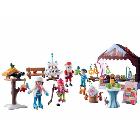 PLAYMOBIL | Adventskalender für Kinder| Ausflug auf den Weihnachtsmarkt | winterliches Abenteuerspielzeug | Mit bunten Figuren und Accessoires| Ab 4 Jahren | 71472