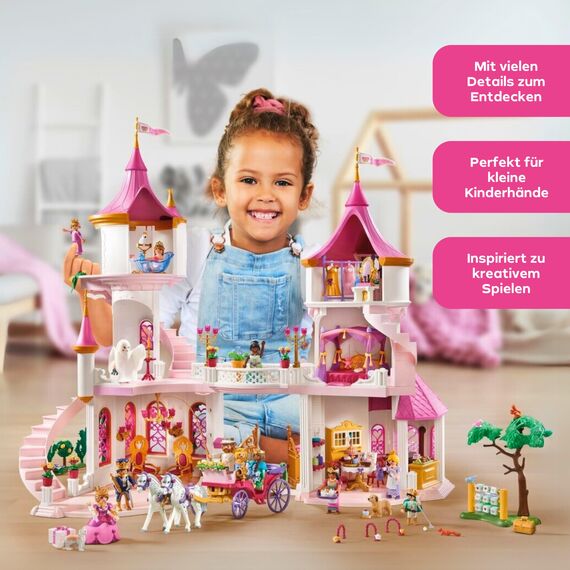 PLAYMOBIL | Princess Magic | Prinzessinnenschloss mit Königspaar | Prinzessinnen Spielzeug | Schloss Spielset | Märchen Spielzeug für Kinder ab 4 Jahren | 71845