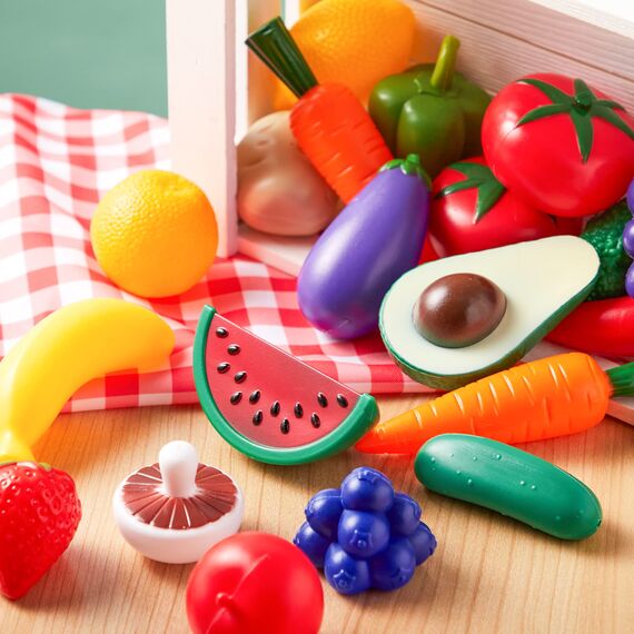 JOYIN 50 Stück Kinder Kunststoff Spielen Lebensmittel Spielzeug, gefälschte Lebensmittel, Küche Playset, Kleinkind phantasievolle Entwicklung Spielzeug, Weihnachten Geburtstag Geschenke Party Zubehör