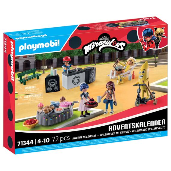 PLAYMOBIL | Adventskalender Miraculous | Ladybug - Picknick in Paris | 24 spannende Türchen | Inklusive fünf Figuren | Adventskalender 2024 | Zauberhaftes Spielzeug für Kinder ab 4 Jahren | 71344