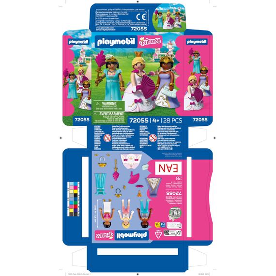 PLAYMOBIL | Princess | DREI Prinzessinnen | 3 Figuren mit Wechselkleidung und Accessoires | Fördert die Kreativität | Prinzessin Spielzeug ab 4 Jahren | 72055