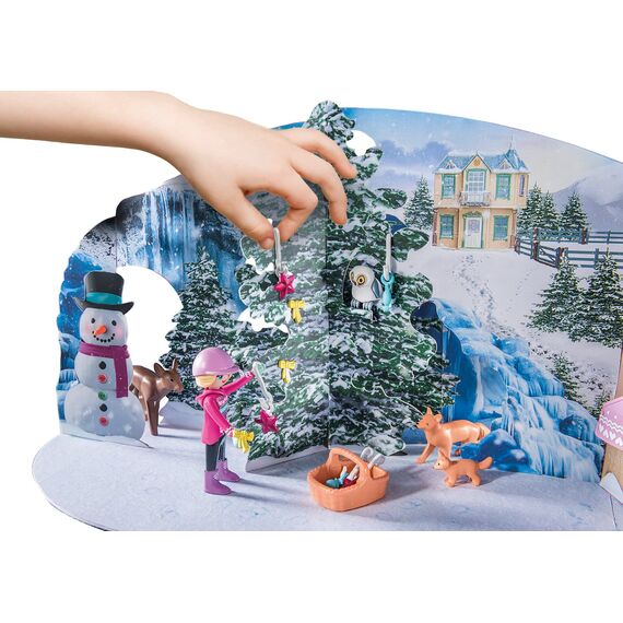 PLAYMOBIL | Nachhaltiger Pferde Adventskalender für Kinder | Weihnachtliche Schlittenfahrt | Horses of Waterfall Adventskalender | Adventszeit voller Überraschungen | Ab 4 Jahren | 71345
