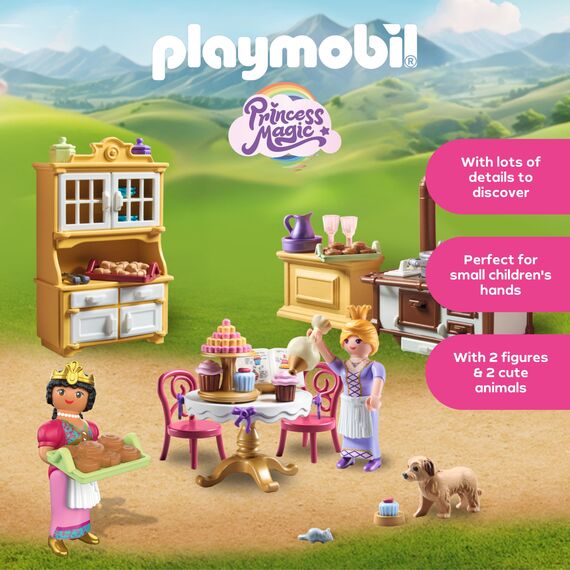 PLAYMOBIL | Princess Magic | Königliche Küche | Prinzessinnen Spielzeug | Küche Spielset | Märchen Spielzeug für Kinder ab 4 Jahren | 71848