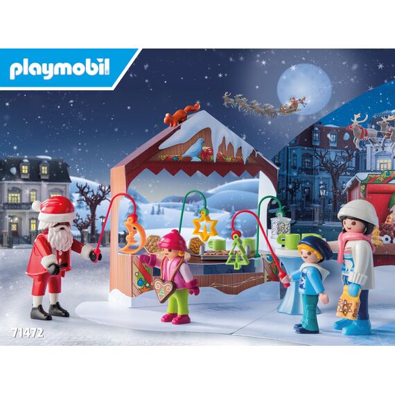 PLAYMOBIL | Adventskalender für Kinder| Ausflug auf den Weihnachtsmarkt | winterliches Abenteuerspielzeug | Mit bunten Figuren und Accessoires| Ab 4 Jahren | 71472