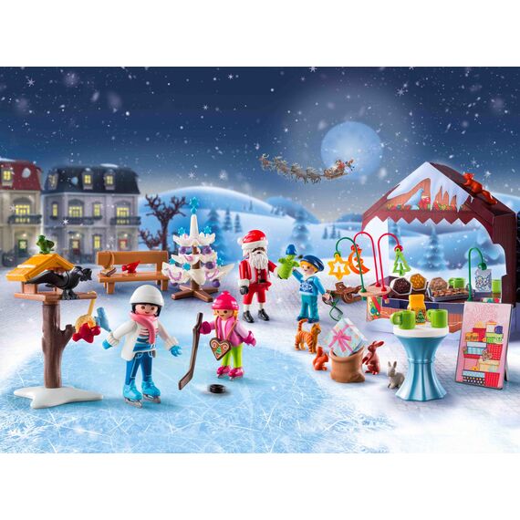 PLAYMOBIL | Adventskalender für Kinder| Ausflug auf den Weihnachtsmarkt | winterliches Abenteuerspielzeug | Mit bunten Figuren und Accessoires| Ab 4 Jahren | 71472