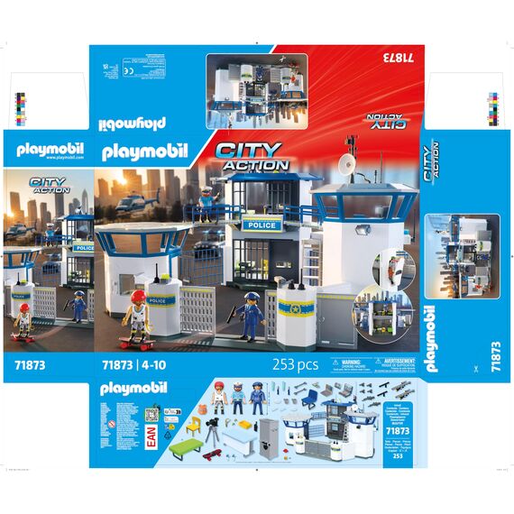 PLAYMOBIL | Action Heroes | Polizei-Kommandozentrale | Polizei-Spielzeug | Abenteuer-Spielzeug für Kinder ab 4 Jahren | Fördert Rollenspiele & Kreativität | Mit Spielfiguren & Zubehör | 71873