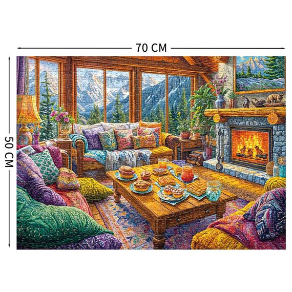 TangComplete Puzzle 1000 Teile für Erwachsene und Kinder, Impossible Game, Puzzles-Geschenk, Clevere Rätsel, Puzzles Farbenfrohes, Puzzle mit Warmes Zuhause-Motiv