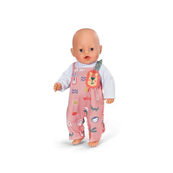 BABY born Strampler mit Langen Ärmeln & Dschungelmotiven - Hochwertiges Puppenzubehör - Kleidung geeignet für Puppen der Größe 43 cm