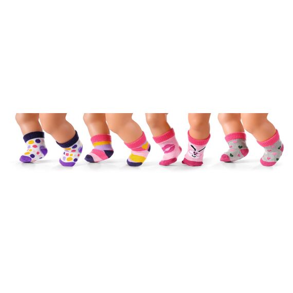 BABY born Socken 43cm, 2 Paar Bunte Socken für 43 cm Puppen, Set Nicht frei wählbar, 836057 Zapf Creation
