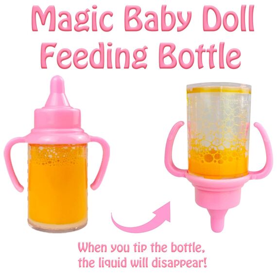 Baby Puppe Zubehör -Babypuppe Fütterung und Pflege Set mit Windel Puppenwickeltasche Flaschen für Mädchen Spielzeug Geschenk, Puppenzubehör Puppenkleidung passen 14-16 Zoll 18 Zoll und 43 cm Puppe