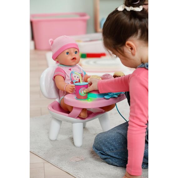 BABY born Füttertisch mit Licht- & Soundfunktion - Über 10 Verschiedene Gerichte & Getränke - Geeignet für alle 43 cm Puppen