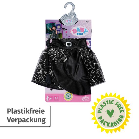 BABY born Hexenkleid 43cm, mit Besen und Hexenhut, Puppenkleid für 43 cm Puppen, 836026 Zapf Creation